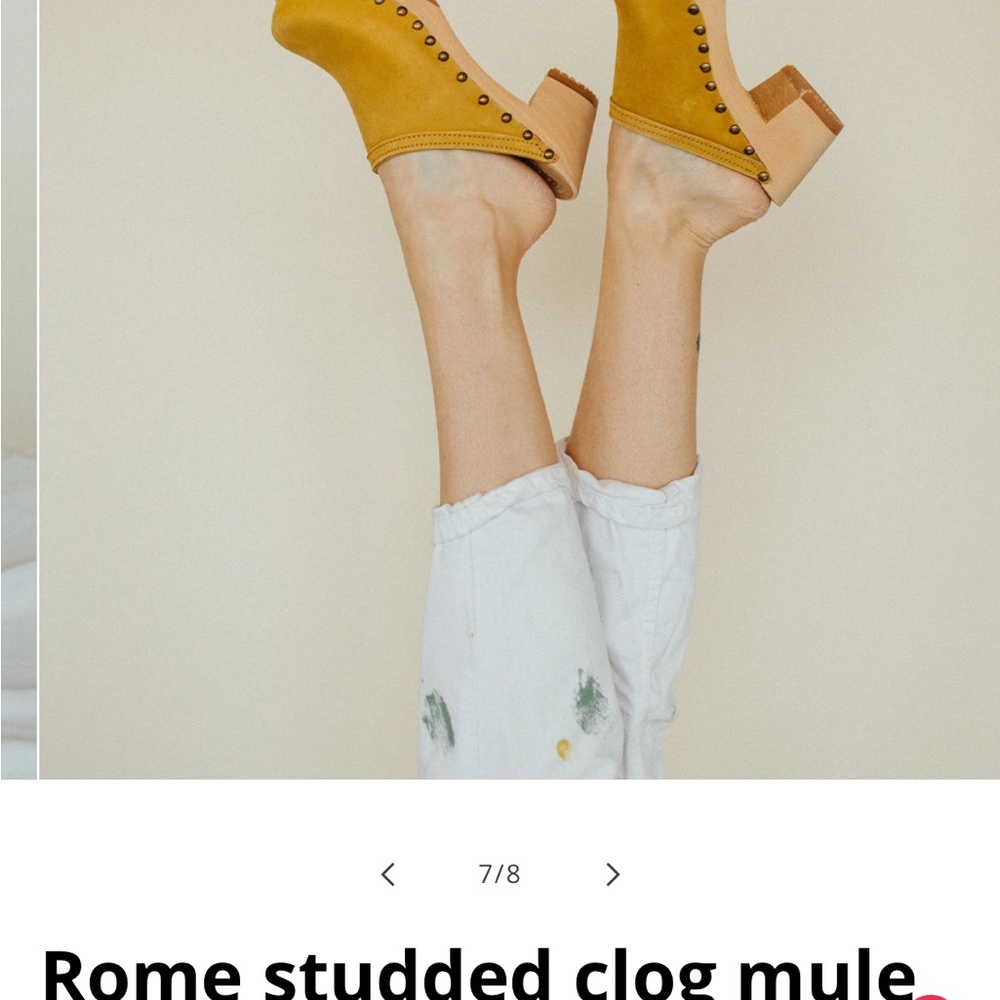 Sandgrens Wood 39 Clogs - Royal Yellow. Handcrafted In Sweden New Without Box